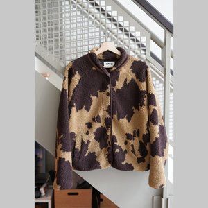 YMC (London Brand) Jacquard Fleece Jacket Camel